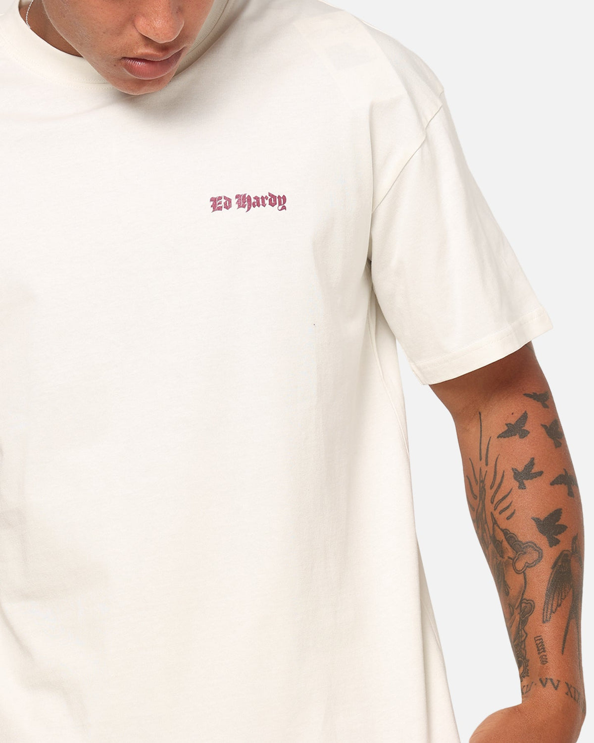 Ed Hardy Sacred Heart T-Shirt Off White
