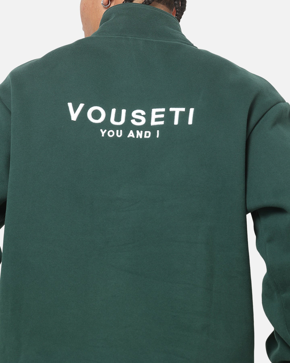 Vouseti The OG Quarter Zip Crewneck Forest Green