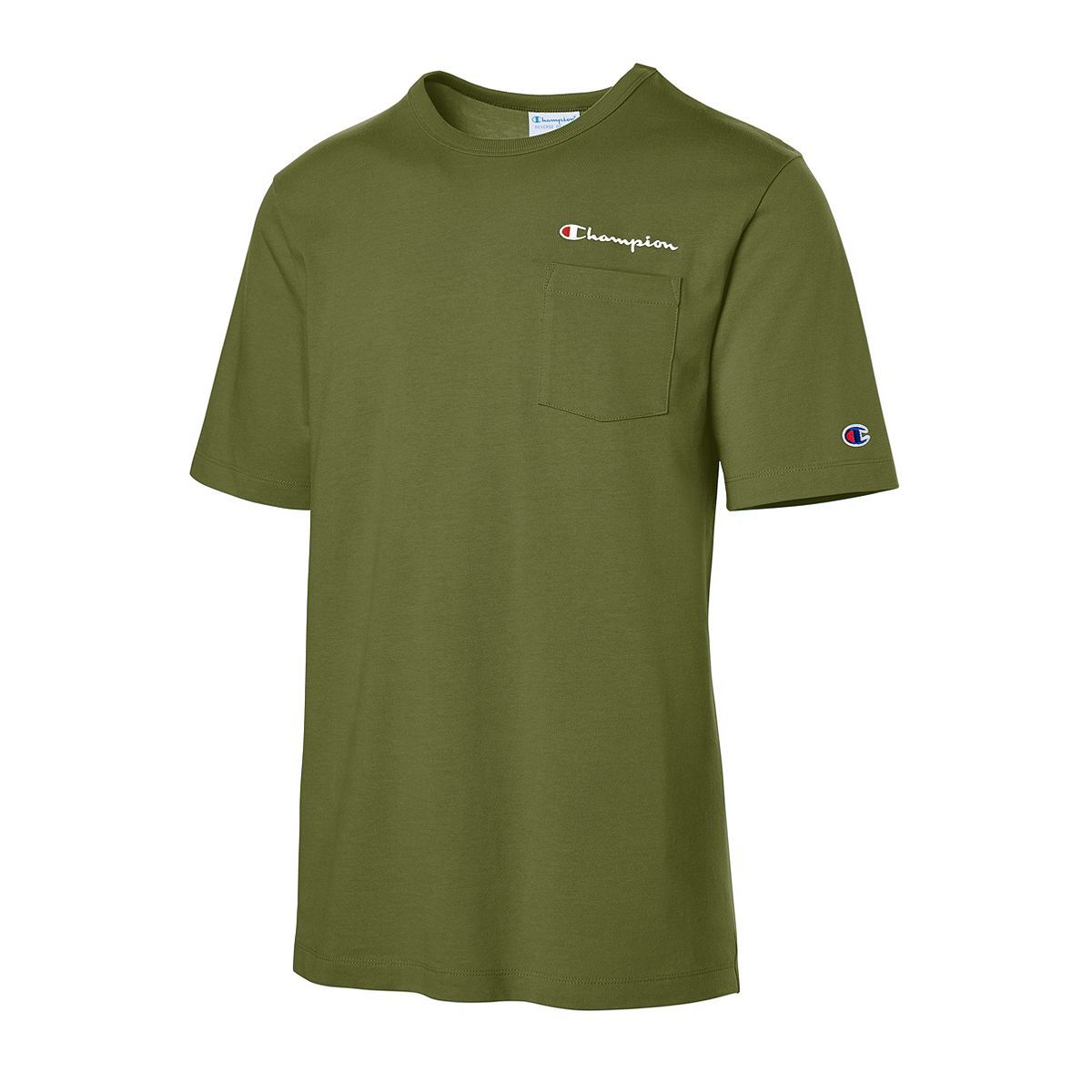 Champion Heritage SS Pocket Tee Olive Khaki Men T5075-549957-5L1