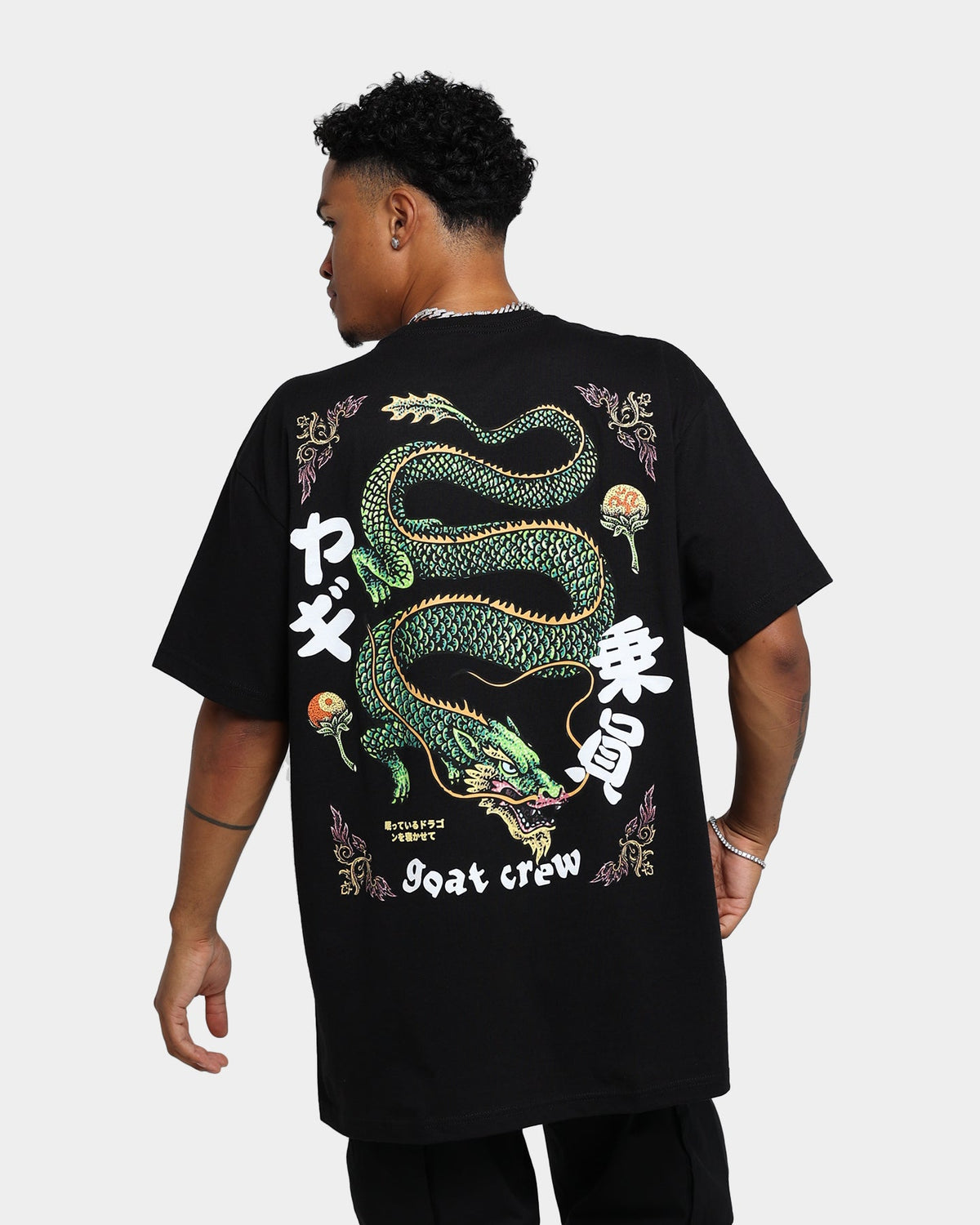 Goat Crew Sleeping Dragons T-Shirt Black