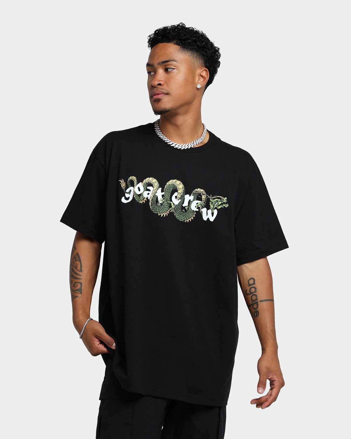 Goat Crew Sleeping Dragons T-Shirt Black