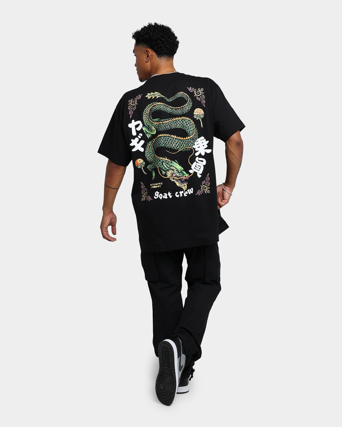 Goat Crew Sleeping Dragons T-Shirt Black