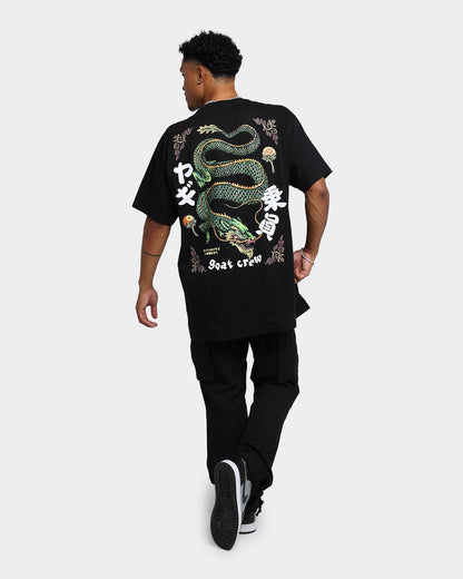 Goat Crew Sleeping Dragons T-Shirt Black
