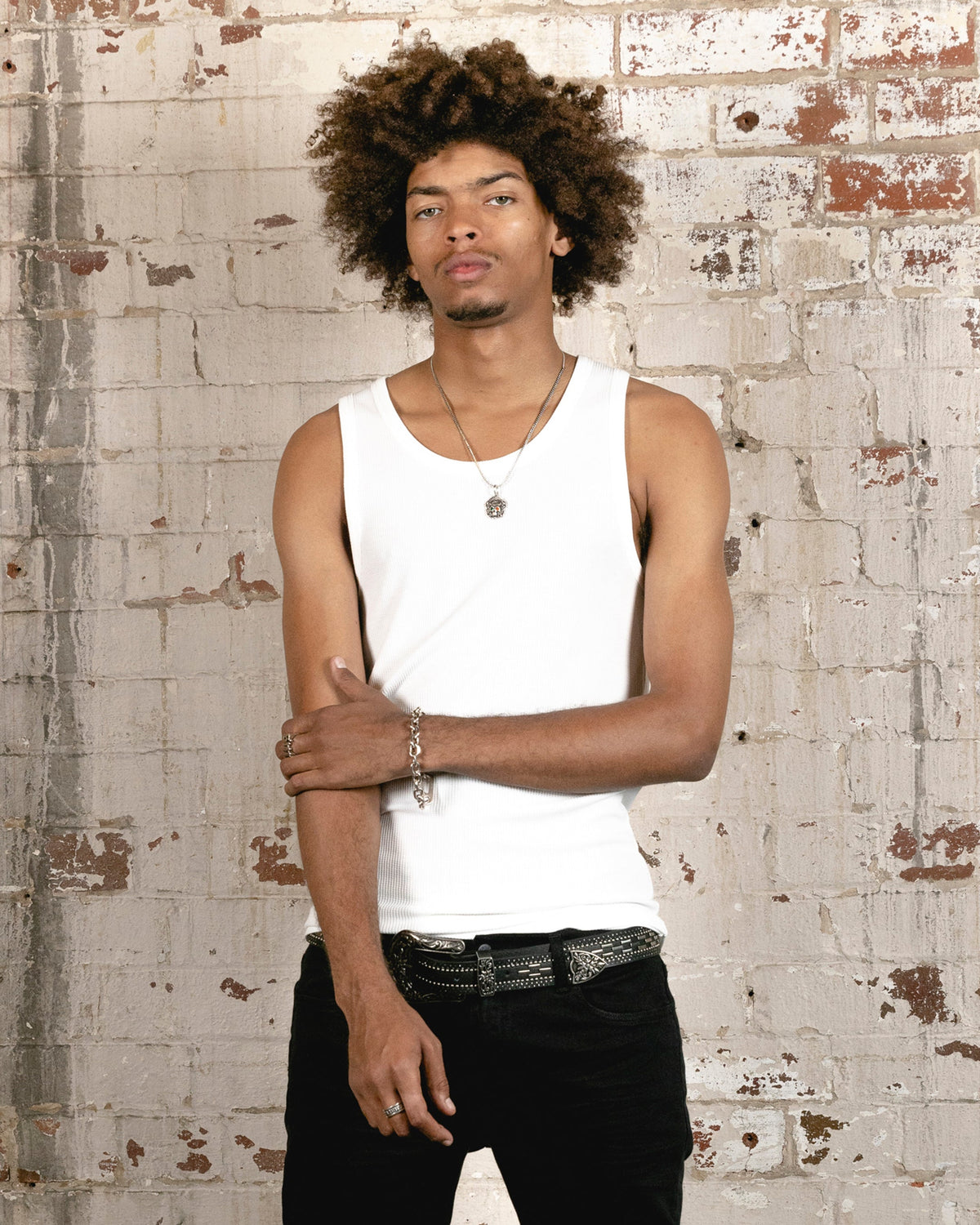 Saint Morta Arvina Waffle Singlet White