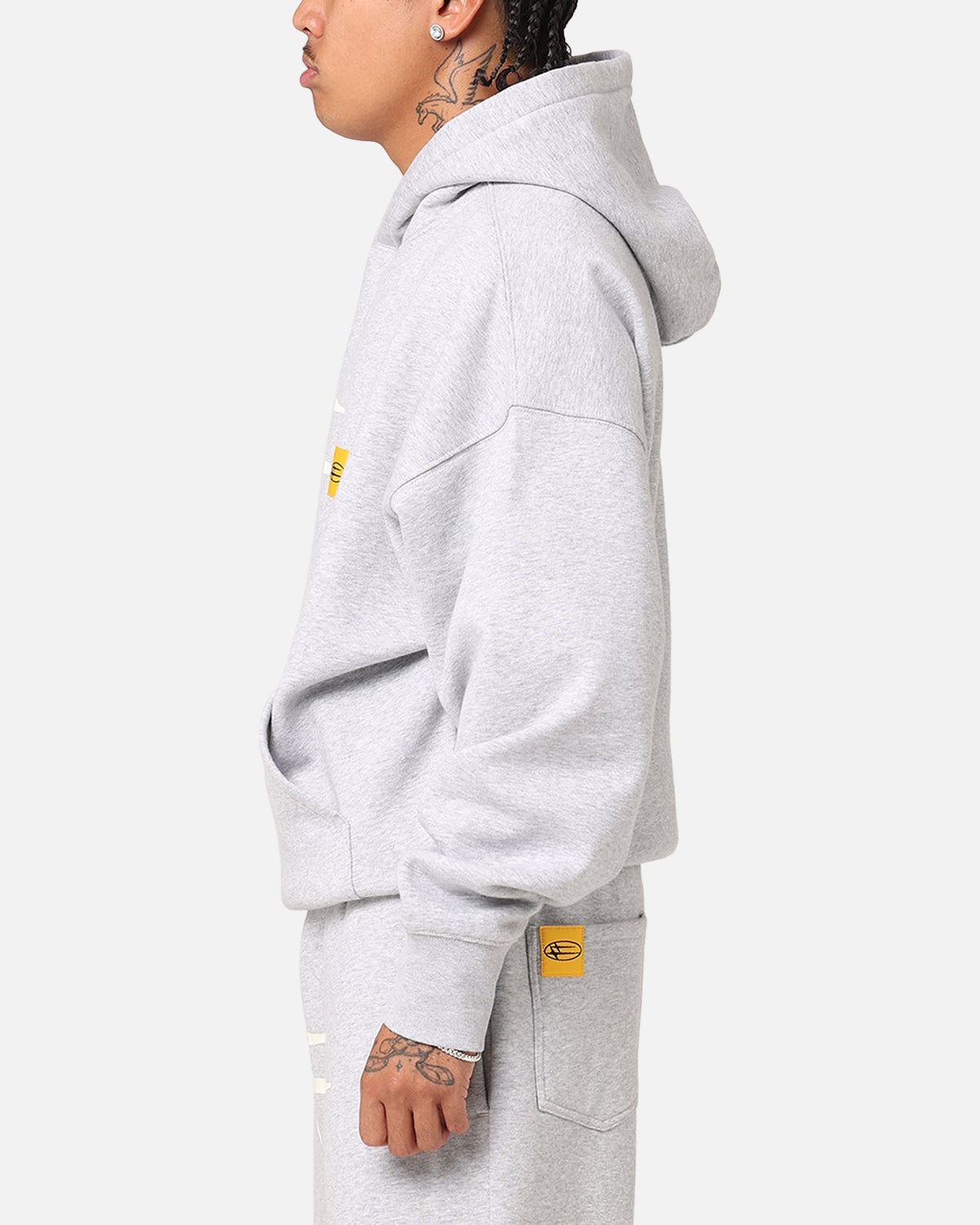 Loiter Hybrid Premium Hoodie Grey Marle