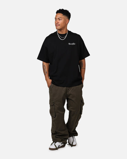 Carre Side Script Oversized T-Shirt Black