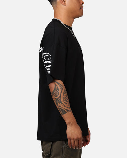 Carre Side Script Oversized T-Shirt Black