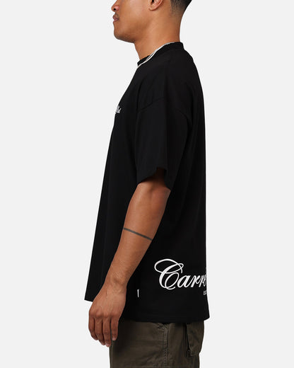 Carre Side Script Oversized T-Shirt Black