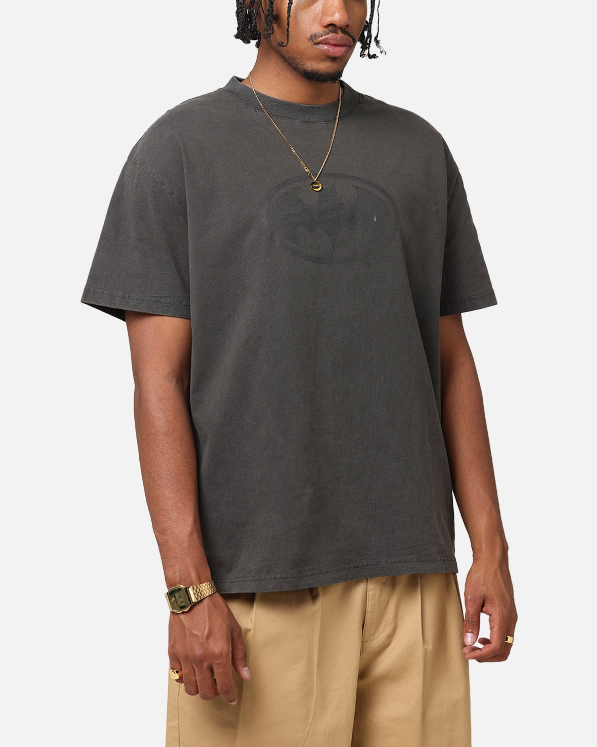Goat Crew X DC Batman Batman Logos Heavy T-Shirt Black Wash