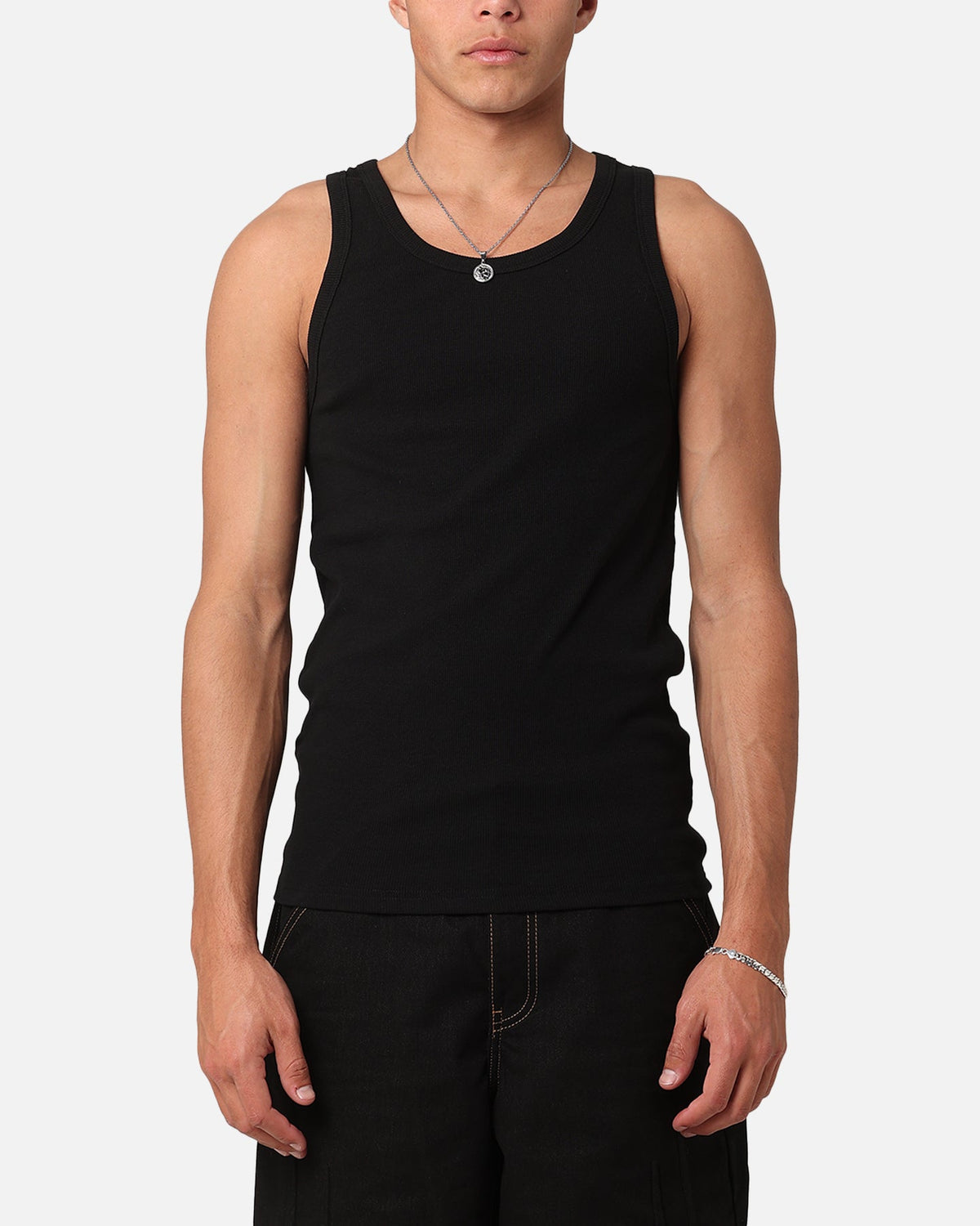 Saint Morta Rib Beater Singlet Black