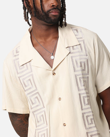 XXIII Hellas Linen Button Up Shirt Off White