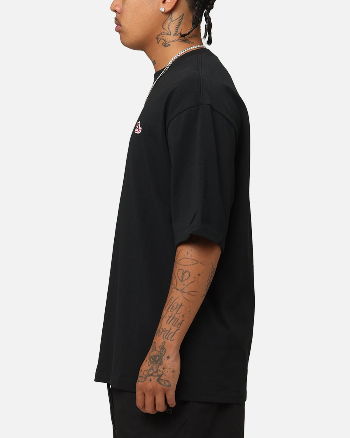 Jordan Brand Sneaker Patch Crewneck T-Shirt Black/Varsity Red