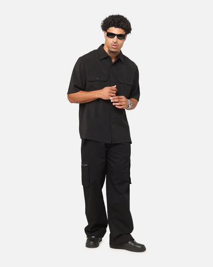 Saint Morta Cargo Button Up Shirt Black