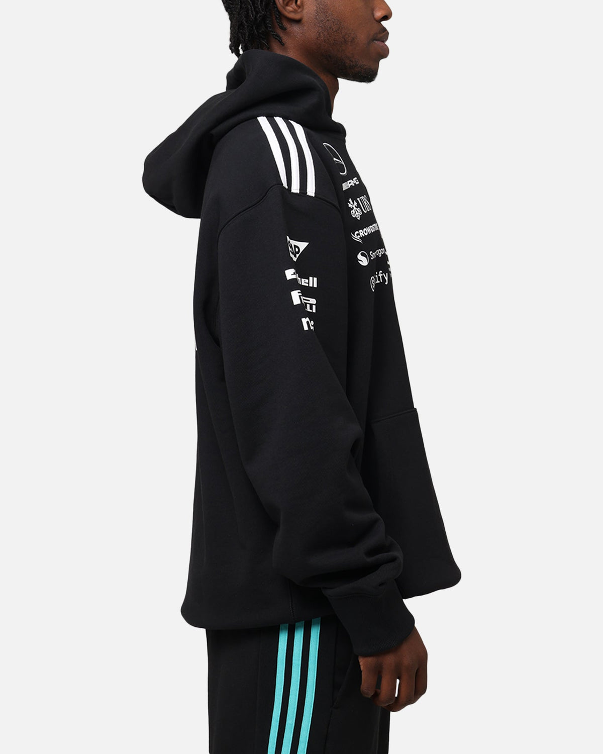 adidas x Mercedes-AMG PETRONAS Formula One F1 2025 Team Hoodie Black/White