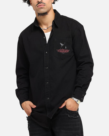 Saint Morta Amorafti Long Sleeve Denim Shirt Black Shadow