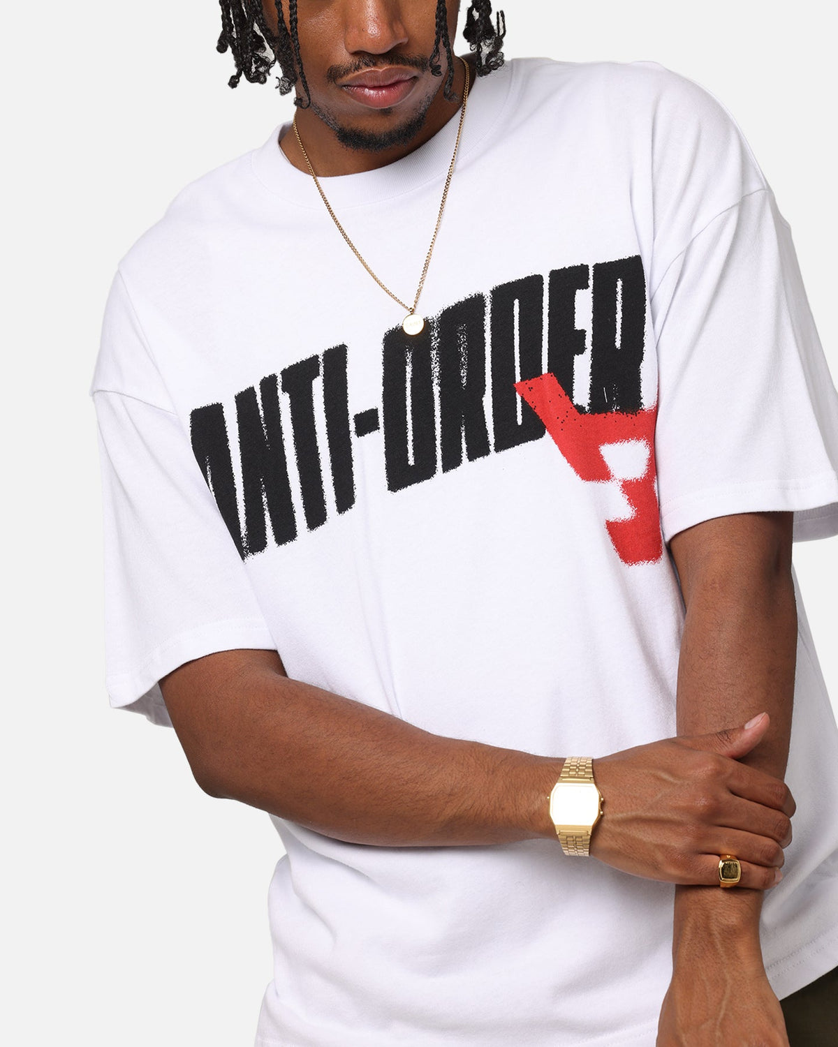 The Anti Order Anti Stacked Drop Shoulder T-Shirt White