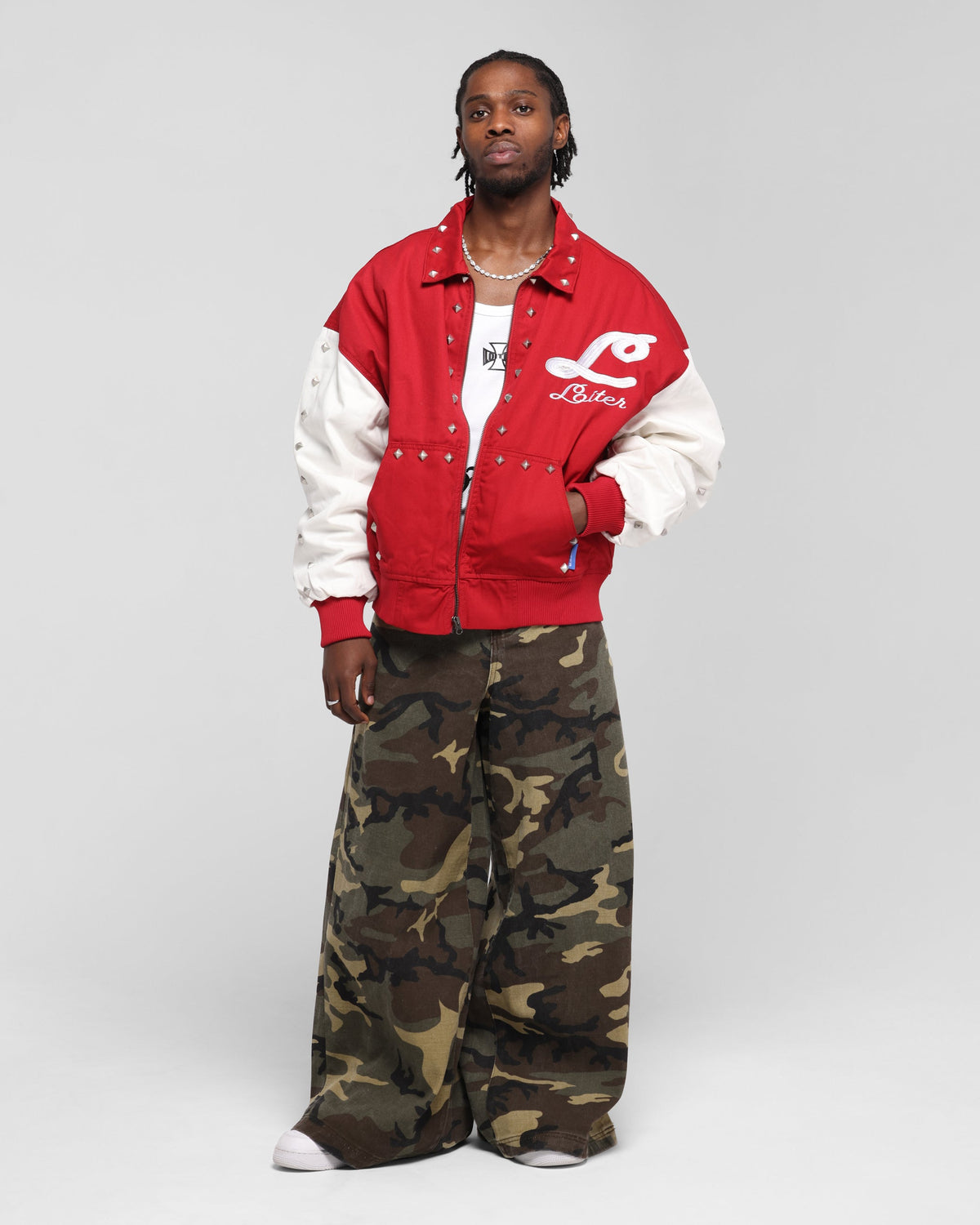 Loiter Frontier Varsity Jacket Red