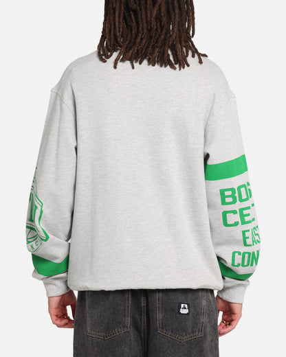 Mitchell & Ness Boston Celtics Letterform Crewneck Grey Marle/Official Team Color