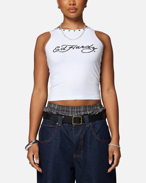 Ed Hardy Women's Electric Tank White