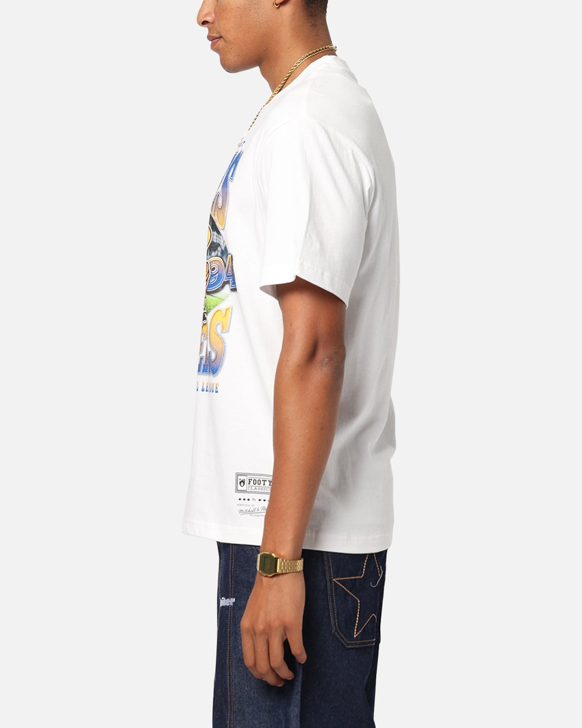 Mitchell & Ness West Coast Eagles  Mascot T-Shirt Vintage White