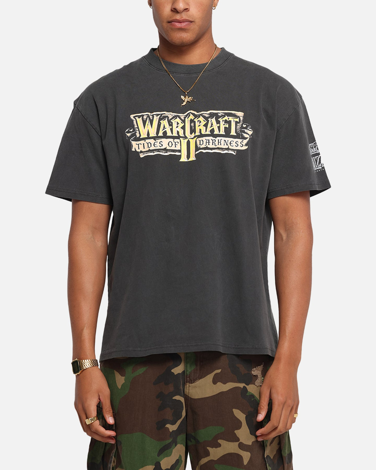 American Thrift X Warcraft II: Tides Of Darkness Heavy T-Shirt Black Wash