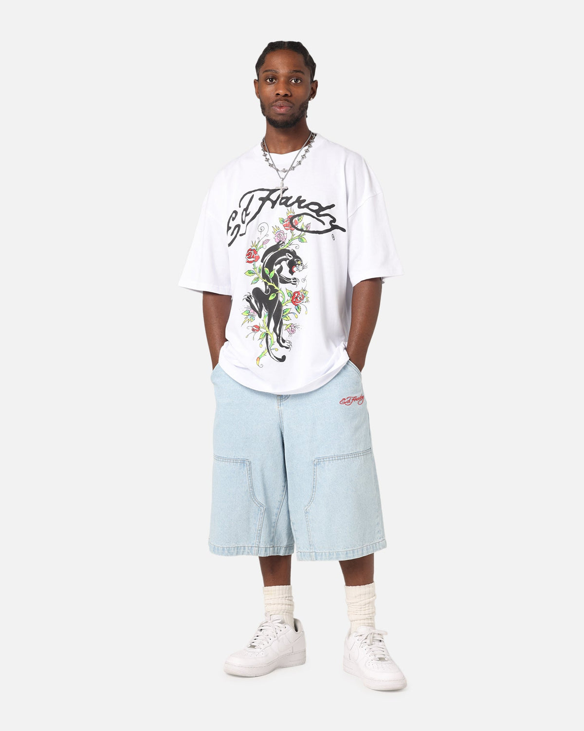 Ed Hardy Savage Bloom T-Shirt White