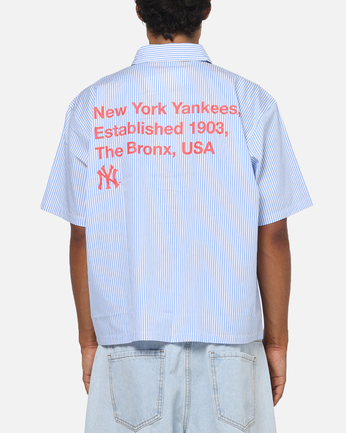 Majestic Athletic New York Yankees Graphic Boxy Shirt White/Blue