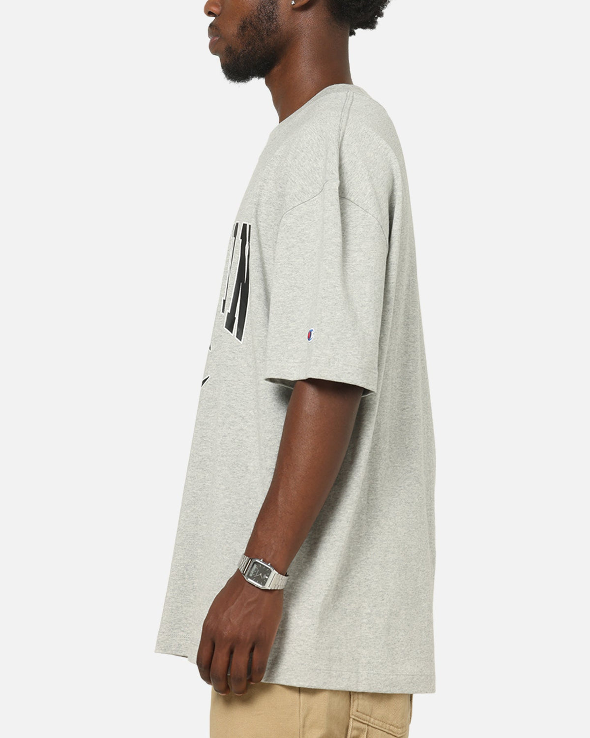 Champion CH Crew Athletic T-Shirt Grey Marle