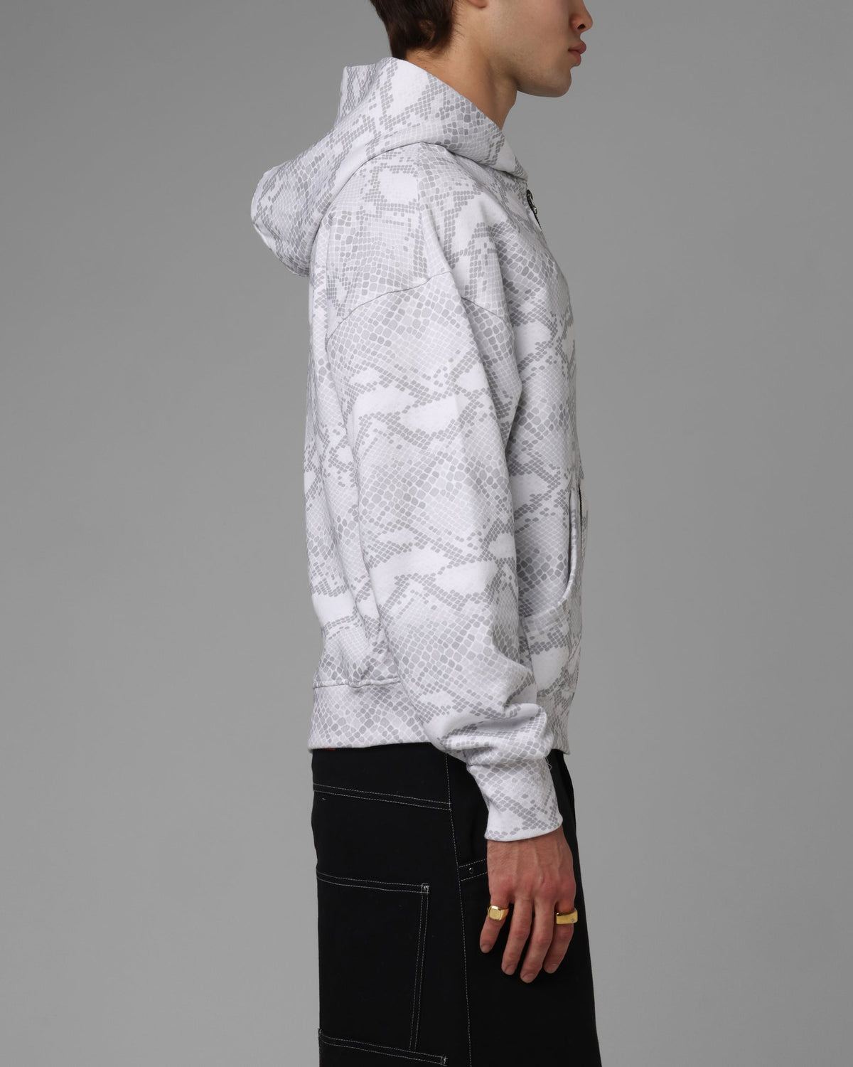 Loiter Slither Zip Hoodie Grey