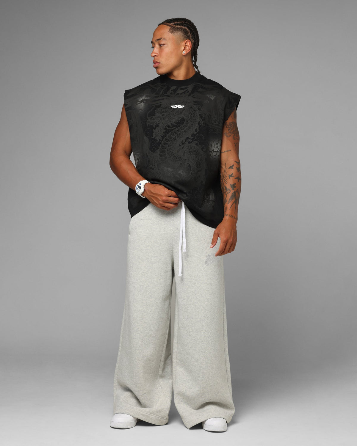 Loiter Sketch Book Muscle T-Shirt Black