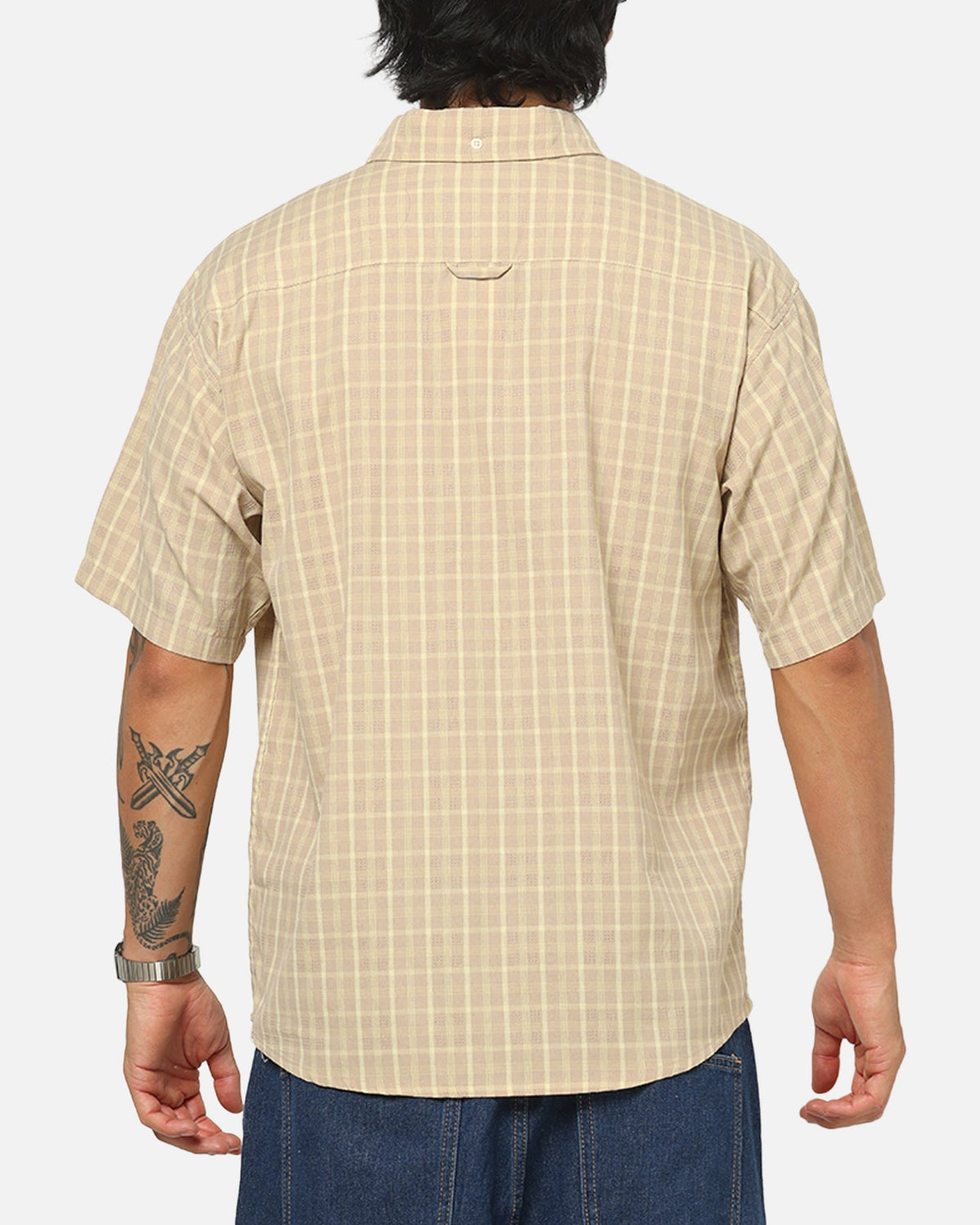 S Double Hill Button Up Shirt Putty