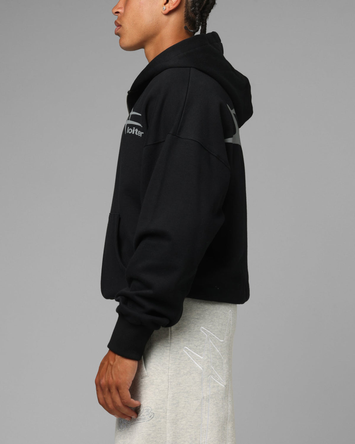 Loiter Hybrid Premium Hoodie Black