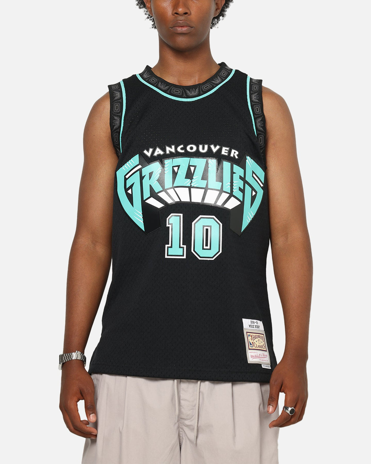 Mitchell & Ness Vancouver Grizzlies Mike Bibby 'Cool Blue' Swing Jersey Black/Blue
