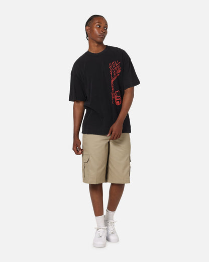 73Studio X Stranger Things Hellfire Lives T-Shirt Black Acidwash