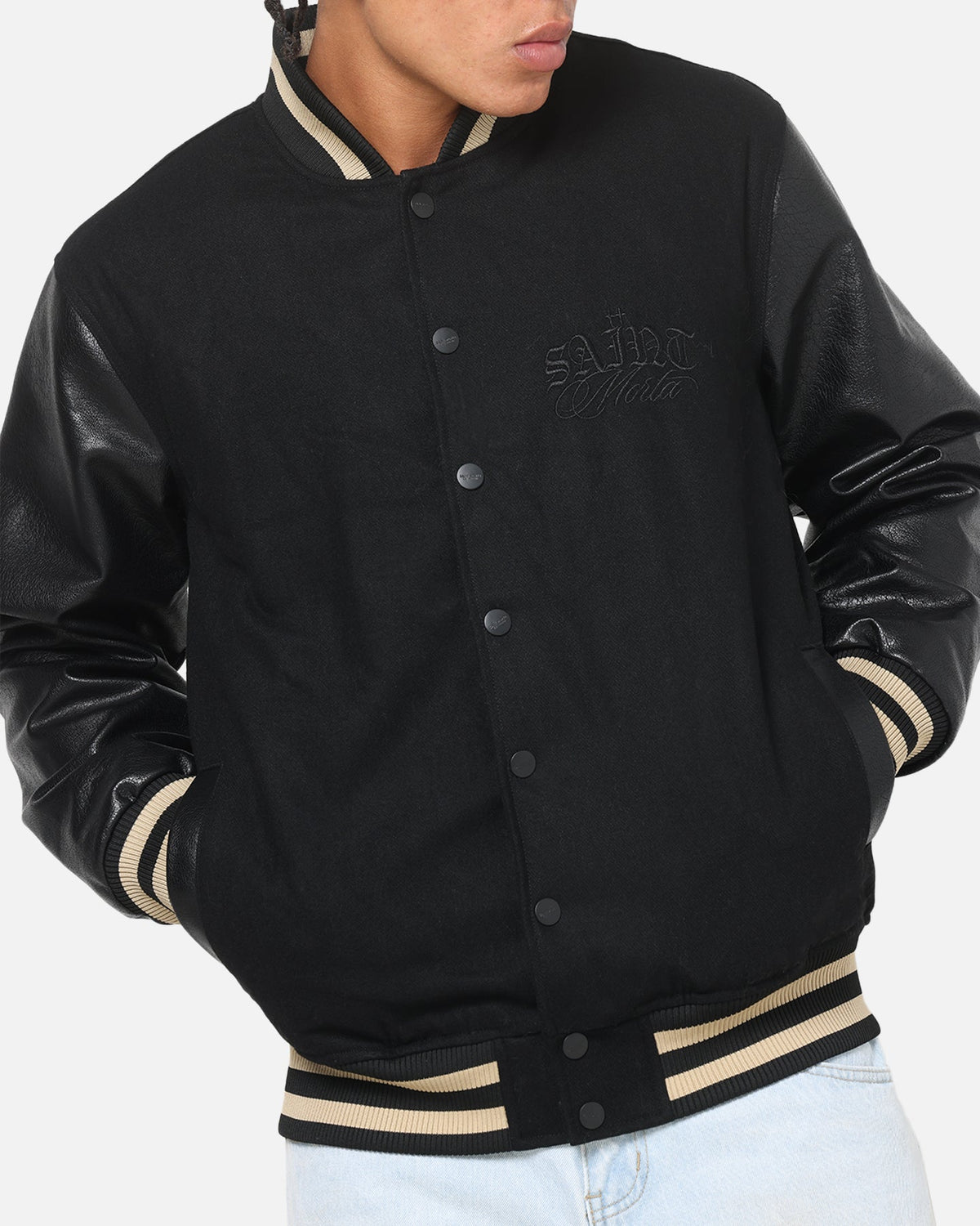 Saint Morta Valhala Varsity Jacket Black