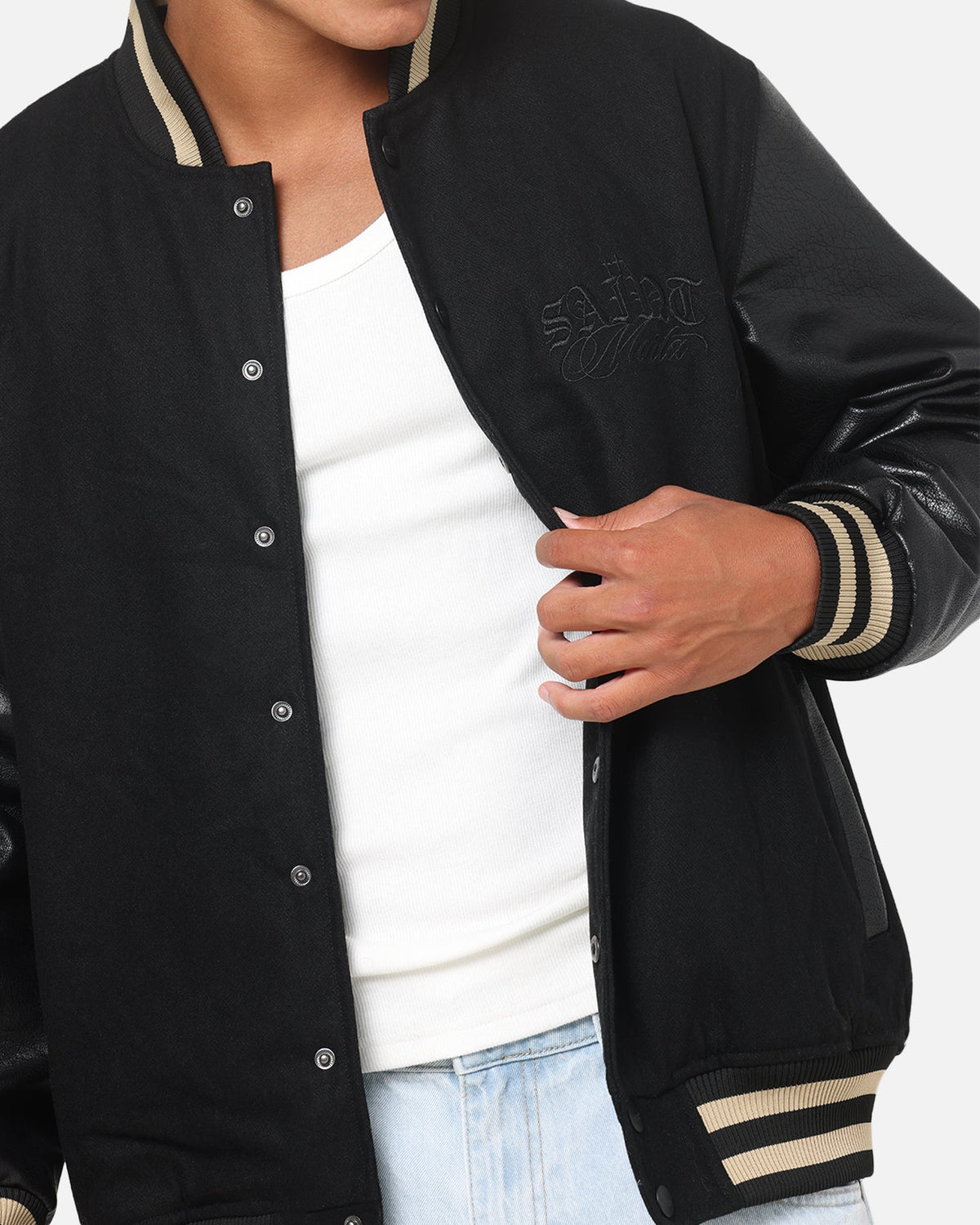 Saint Morta Valhala Varsity Jacket Black