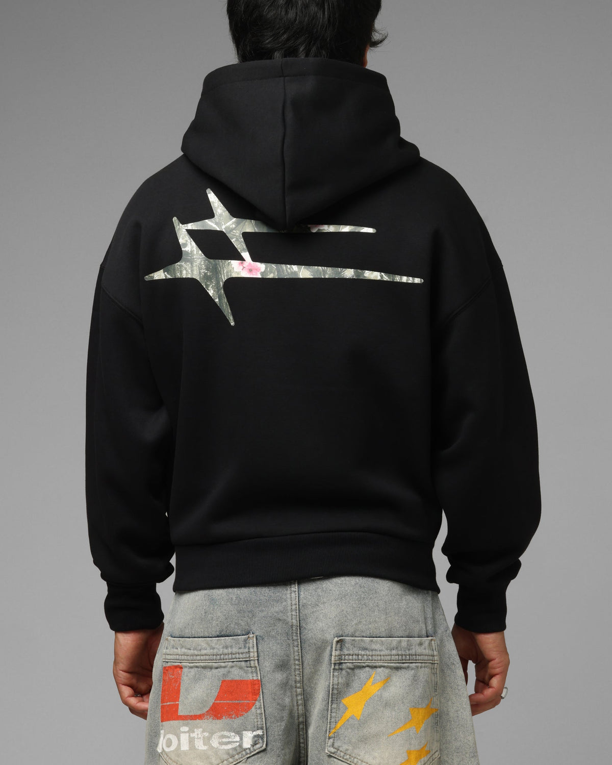 Loiter Ultra Hybrid Zip Hoodie Black/Camo