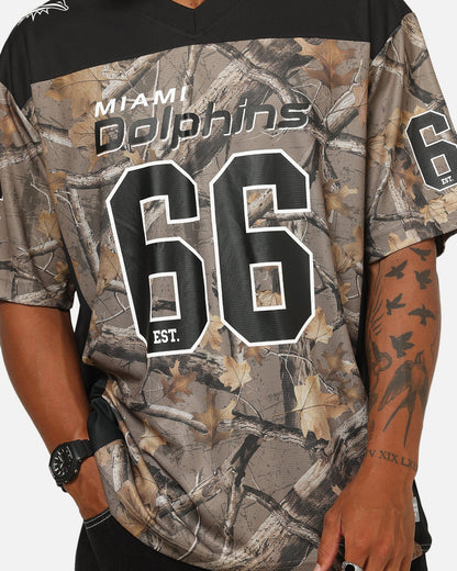 Majestic Athletic Miami Dolphins Mesh Oversized T-Shirt Khaki Forest Camo