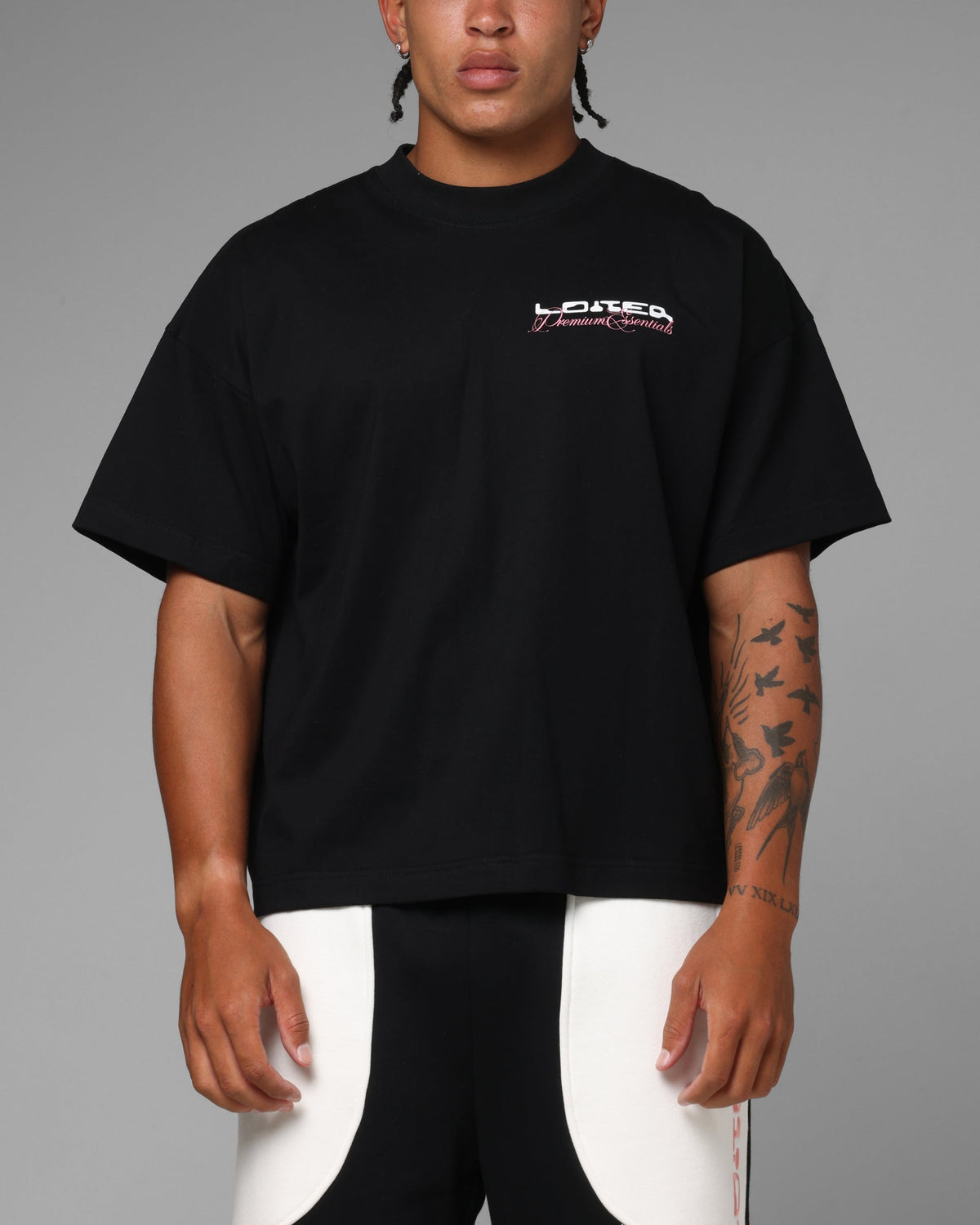 Loiter Jet Stream Chenille T-Shirt Black