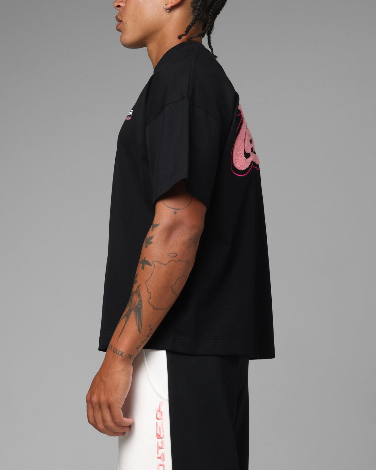 Loiter Jet Stream Chenille T-Shirt Black