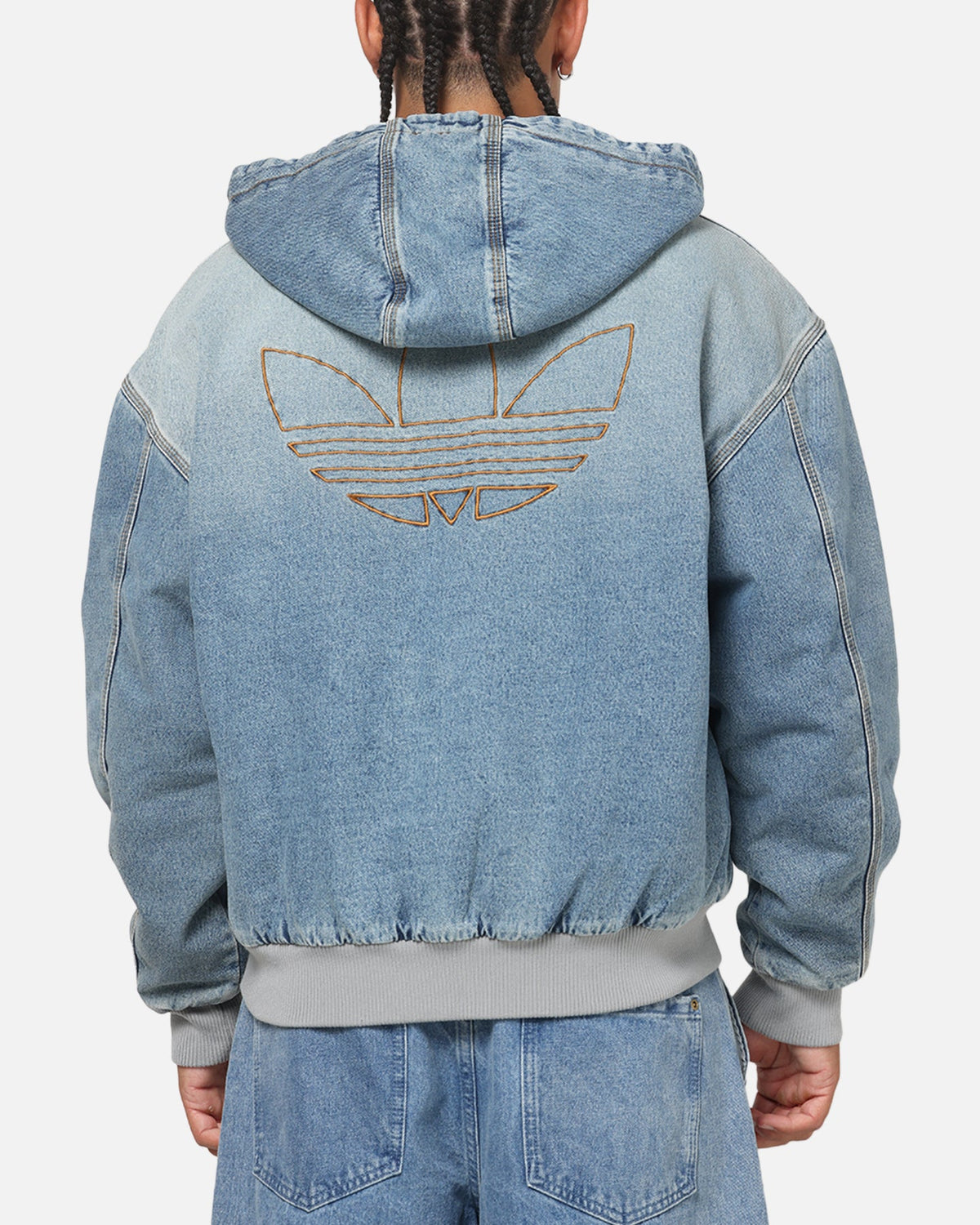 Adidas Denim Padded Jacket Indigo Denim