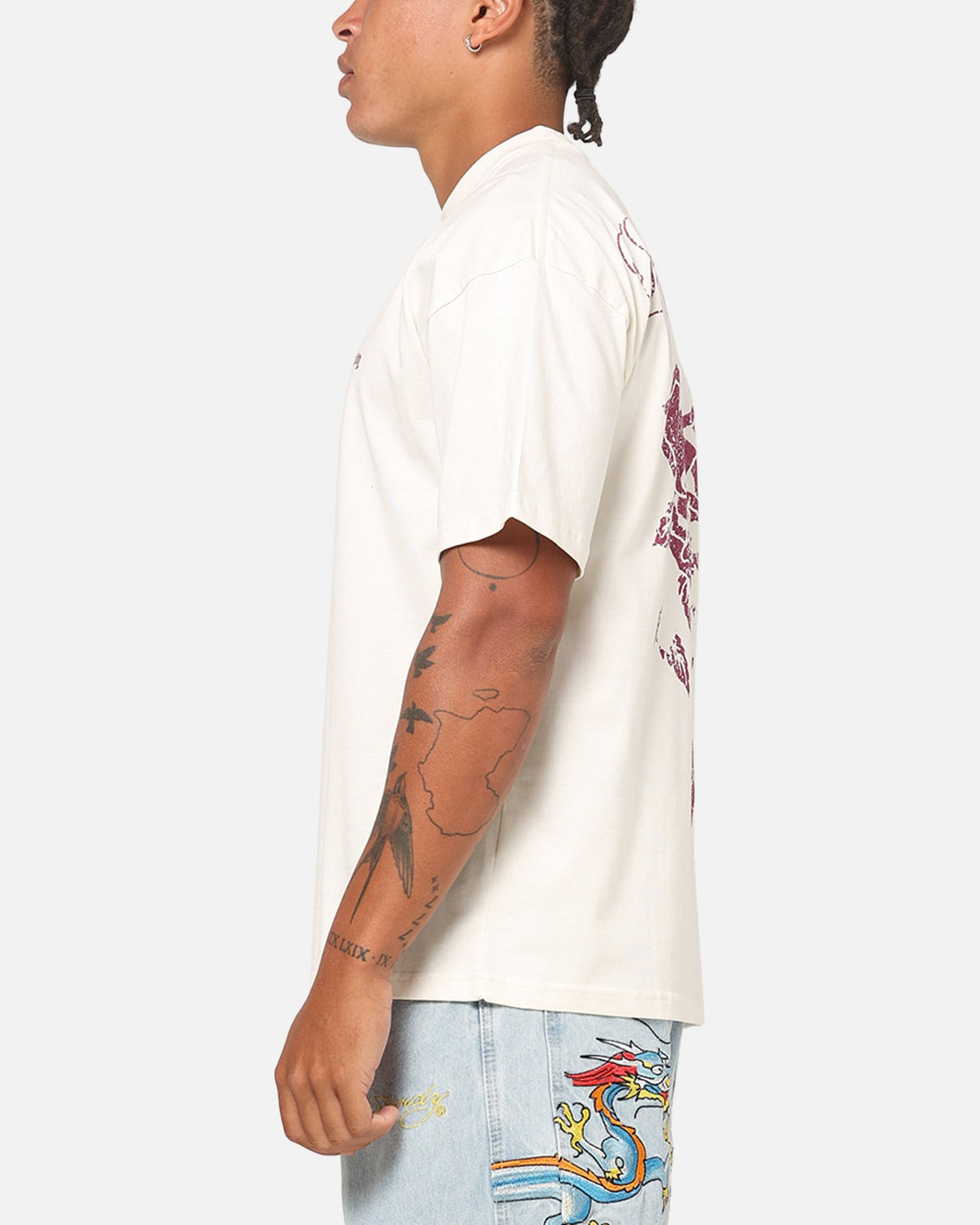 Ed Hardy Sacred Heart T-Shirt Off White