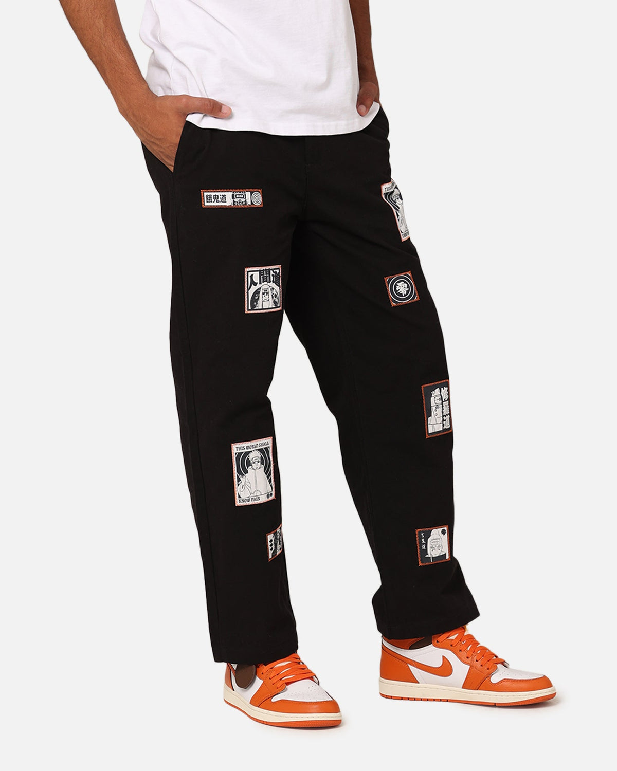 Goat Crew X Naruto Pain Work Pants Black