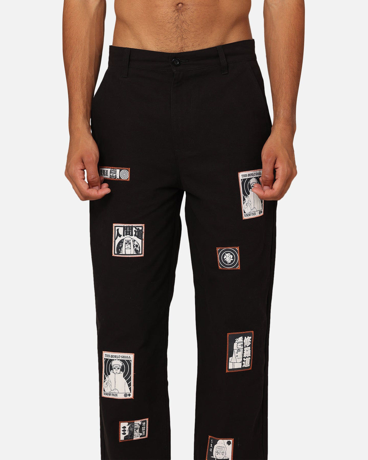 Goat Crew X Naruto Pain Work Pants Black