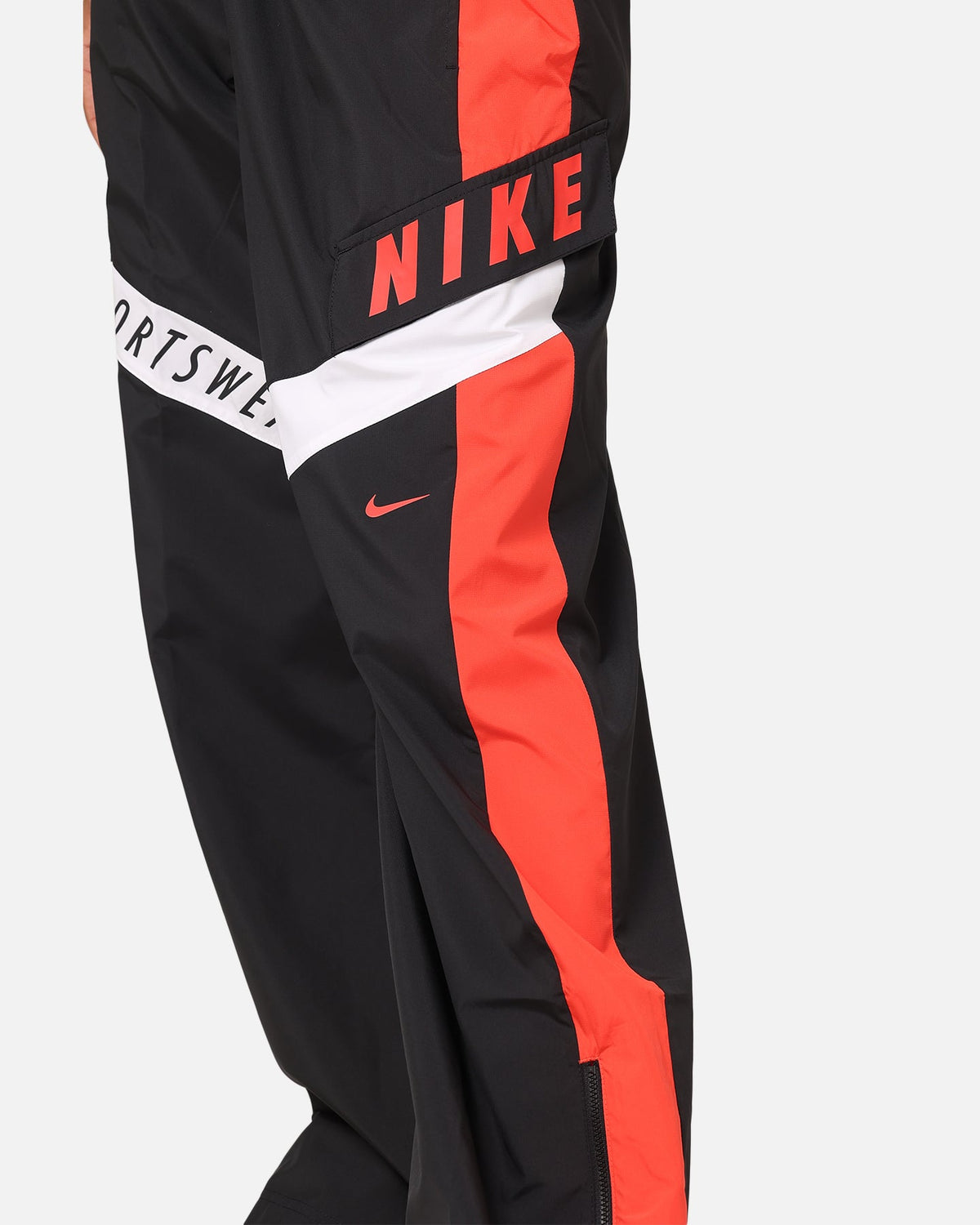 Nike Women's Sportswear Woven Oversized Pant Black/Light Crimson/White