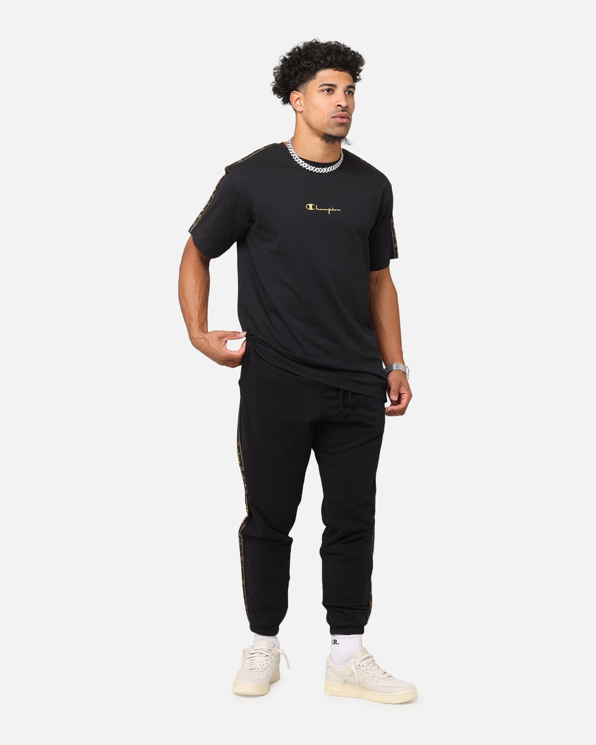 Champion Lux Taping Joggers Black