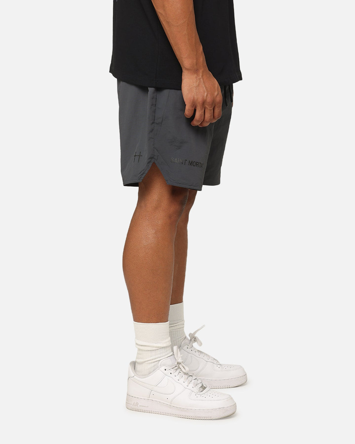 Saint Morta Official Nylon Shorts Dark Grey