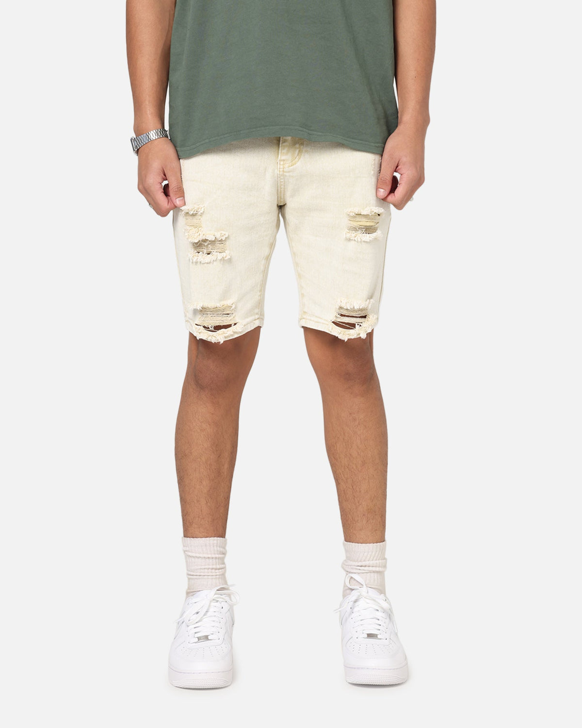 Saint Morta Dynasty V2 Denim Shorts Dirty Blonde