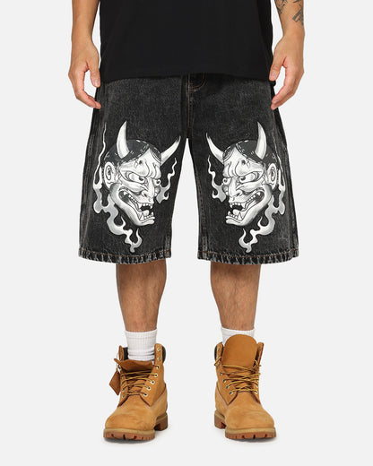 Ed Hardy Established 77 Denim Jorts Black