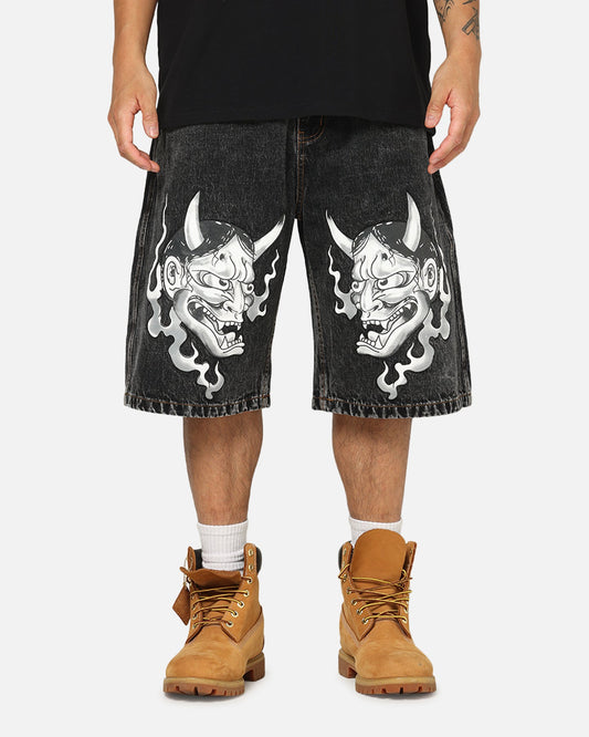Ed Hardy Established 77 Denim Jorts Black